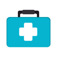 case medical doctor medicine box equipment hospital vector illustration