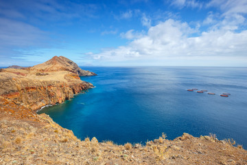 cliffs at Ponta de Sao Lourenco, Madeira, Portugal