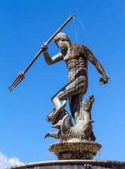 Statua Neptuna w Gdańsku - obrazy, fototapety, plakaty