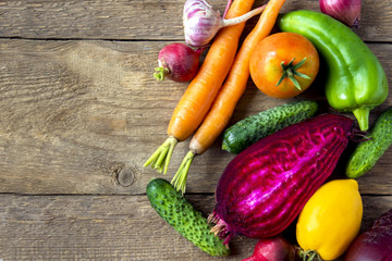 Assorted organic vegetables