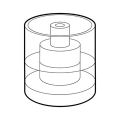 Flavor for electronic cigarette icon in outline style isolated on white background