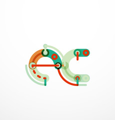 Colorful funny cartoon letter icon