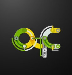 Colorful funny cartoon letter icon