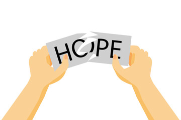 Illustration for Hopeless, isolated on white
