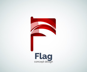 Vector flag logo template