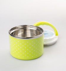 Food Container or Tiffin on a background.