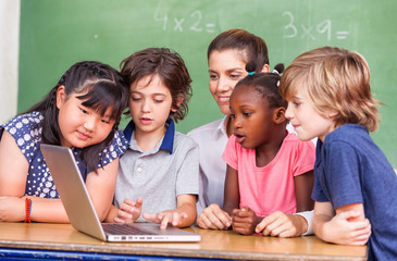 Children learning computer science