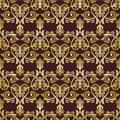 Obraz premium Seamless Damask Vector Background