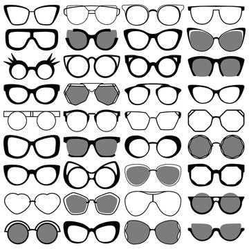 black modern sunglasses set
