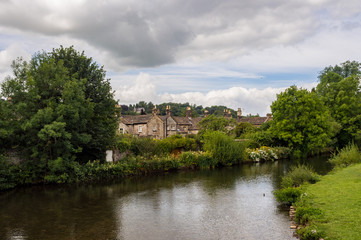 Fototapeta na wymiar The river wye at Bakewell, Derbyshire, UK