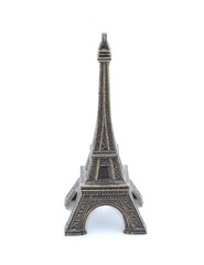 Fototapeta na wymiar Eiffel tower on white background