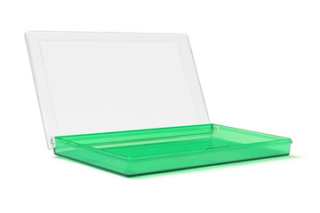 Open Green Plastic Box
