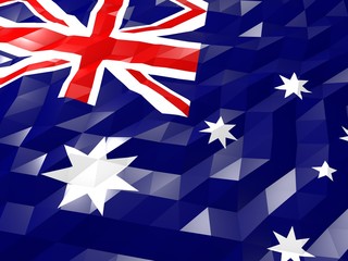 Flag of Australia 3D Wallpaper Illustration