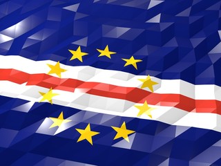 Flag of Cabo Verde 3D Wallpaper Illustration