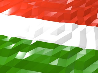 Flag of Hungary 3D Wallpaper Illustration