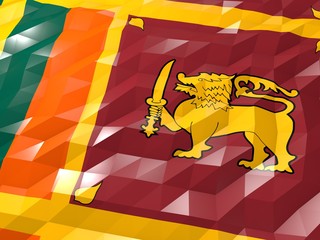 Flag of Sri Lanka 3D Wallpaper Illustration