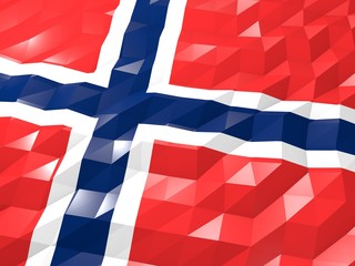 Flag of Norway 3D Wallpaper Illustration