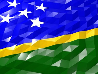 Flag of Solomon Islands 3D Wallpaper Illustration