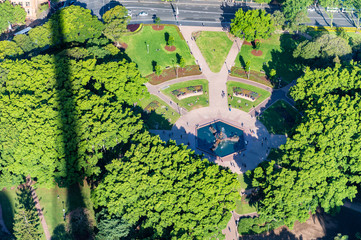Archibald Fountain in Sydney. Beautiful aerial view