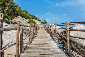 Wooden bridge in Thailand