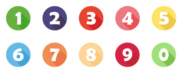 Buntes Icon-Set mit Zahlen (1 bis 10) - 118608026