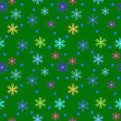 Flower color seamless pattern