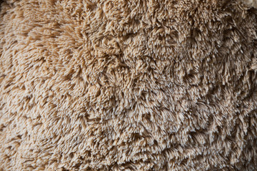 close-up brown wool fluffy fur texture background