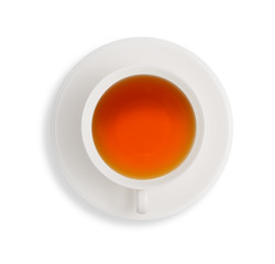 Cup of tea isolated on white background