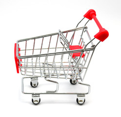 Shopping cart isolated on white background