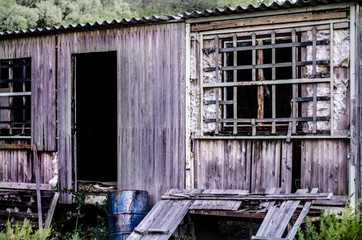 Abandoned warehouse wooden