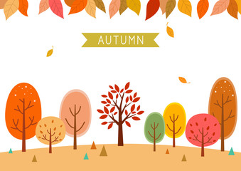 Autumn forest background