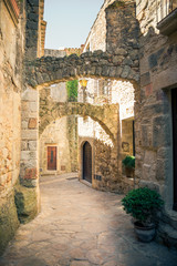 rural village of pals at catalonia, spain