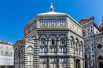 Obraz premium Octagonal Baptistery of Saint John (1128). Florence, Italy.
