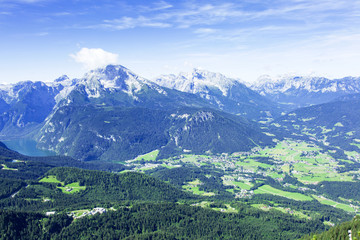 Fototapeta na wymiar Watzmann massif in the Bavarian Alps