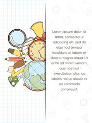 Back to school invitation card