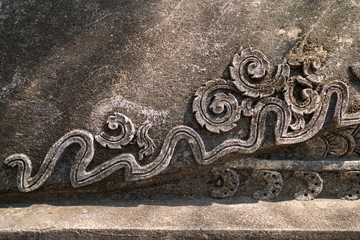 Handmade concrete stucco decoration in temple, Chaingmai the nor