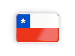 Flag of chile, rectangular icon