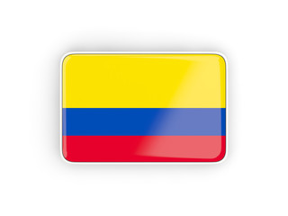 Flag of colombia, rectangular icon