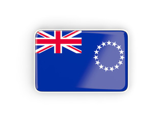 Flag of cook islands, rectangular icon