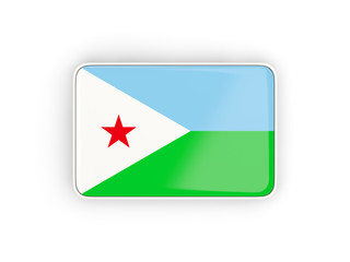 Flag of djibouti, rectangular icon