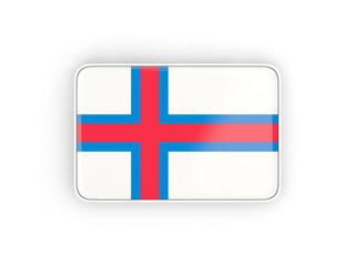 Obraz premium Flag of faroe islands, rectangular icon