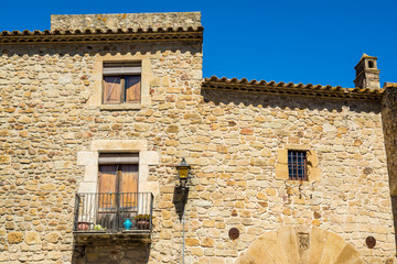 rural village of pals at catalonia, spain