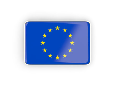 Flag of european union, rectangular icon