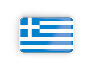 Flag of greece, rectangular icon