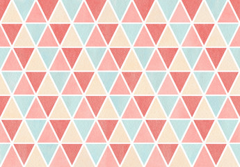 Watercolor triangle pattern.