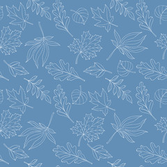 Fototapeta premium Seamless leaves pattern