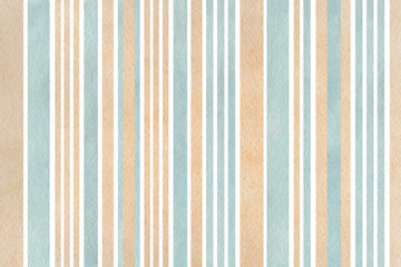Watercolor beige and blue striped background. - 118613691