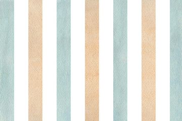 Watercolor beige and blue striped background.