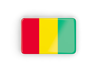 Fototapeta premium Flag of guinea, rectangular icon