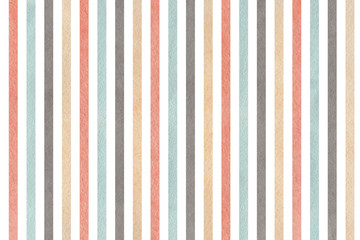 Watercolor gray, pink, beige and blue striped background.